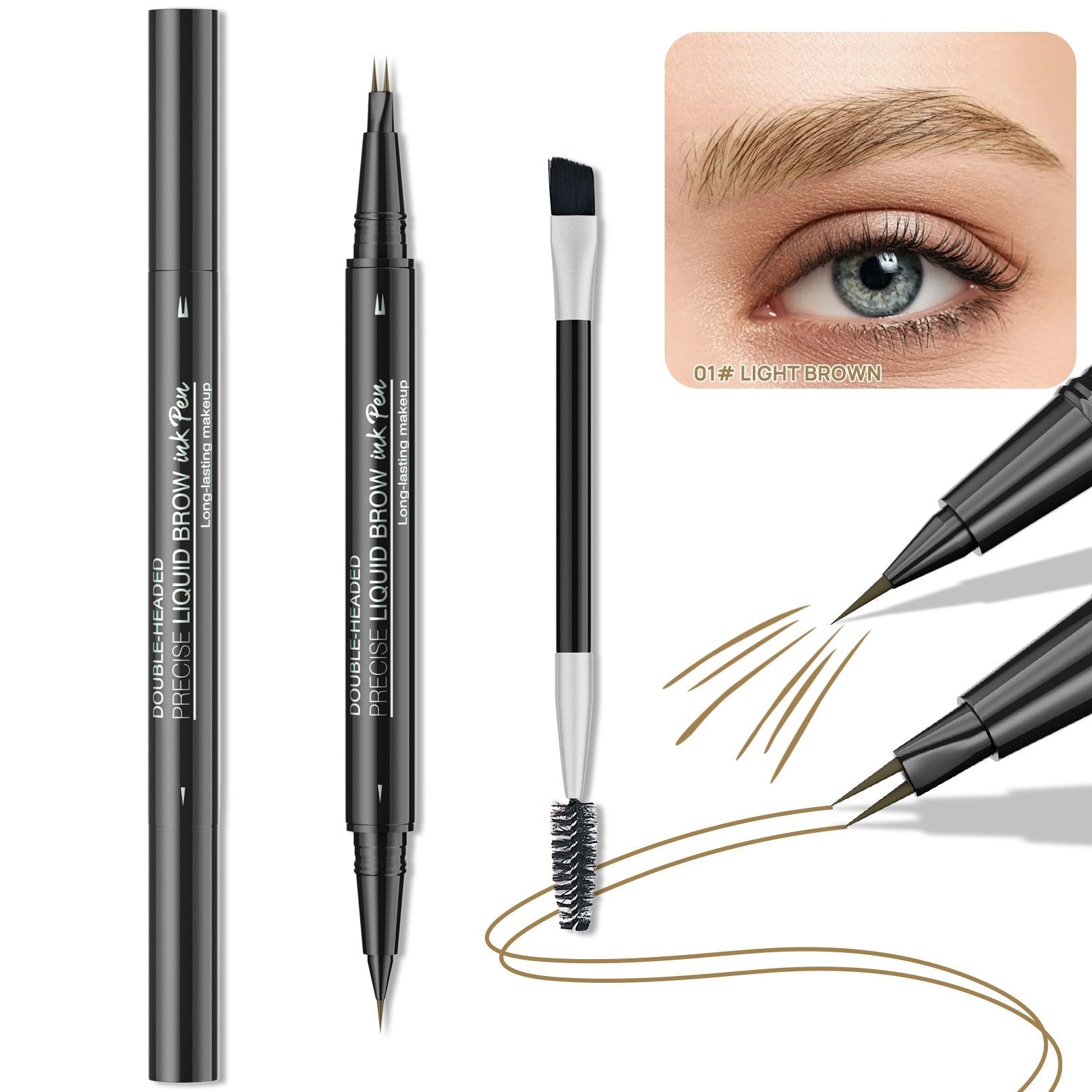 ๐BUY 1 GET 1 FREE ๐2-in-1 4D Eyebrow Pencil (Natural Brow Makeup and Eyelash Line)-1