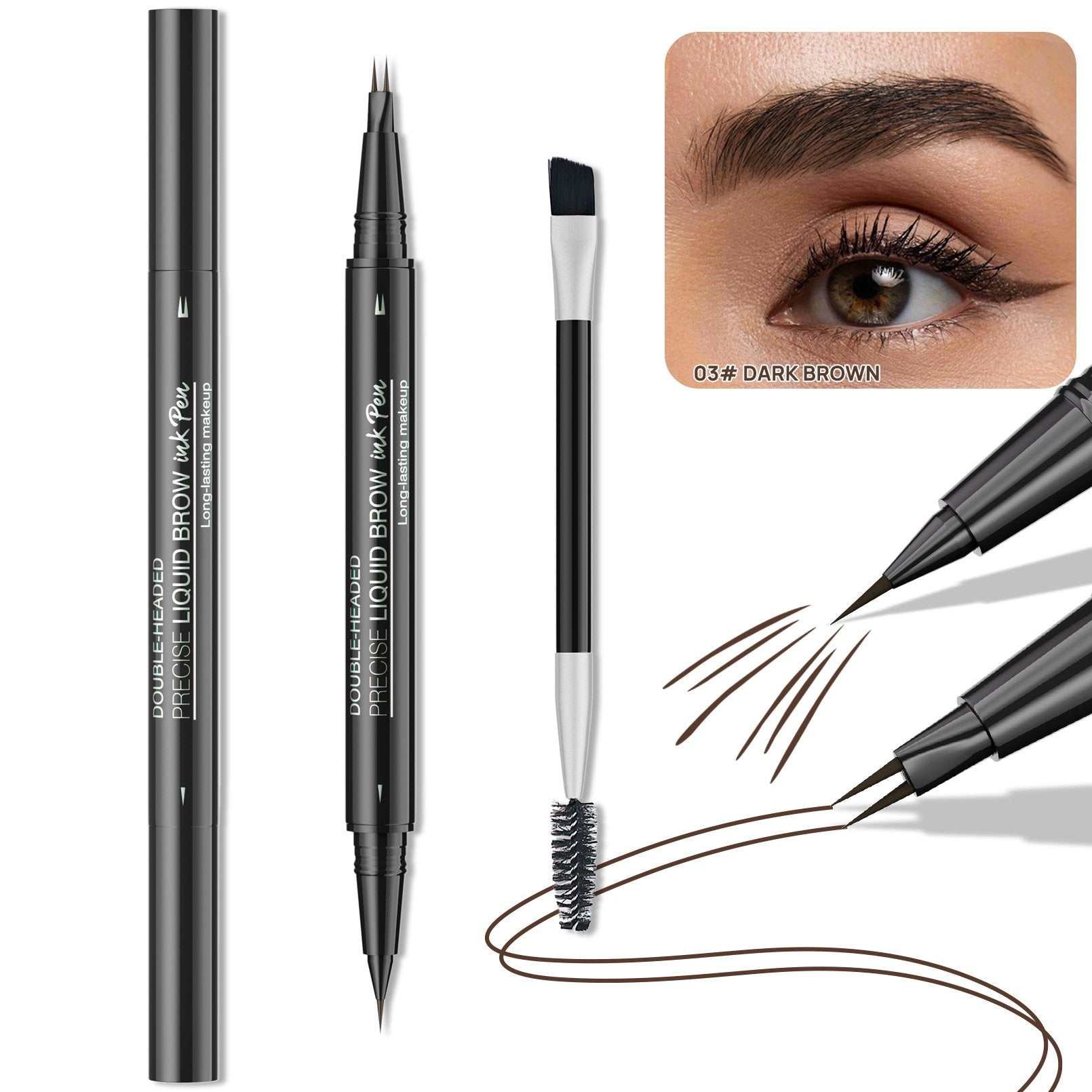 ๐BUY 1 GET 1 FREE ๐2-in-1 4D Eyebrow Pencil (Natural Brow Makeup and Eyelash Line)-6