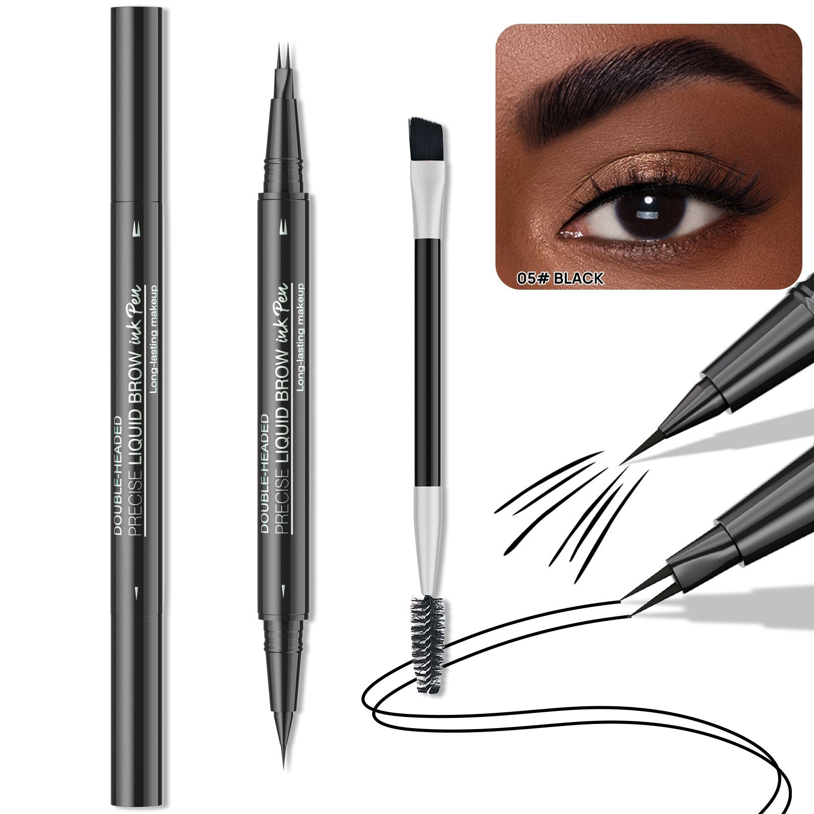 ๐BUY 1 GET 1 FREE ๐2-in-1 4D Eyebrow Pencil (Natural Brow Makeup and Eyelash Line)-8