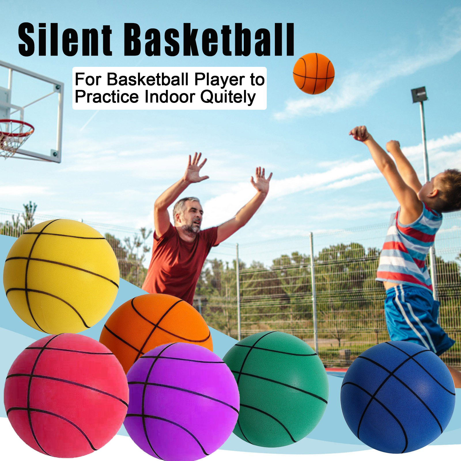 🔥Hot Sale 49% OFF🏀Silent Bouncing Basketball-1
