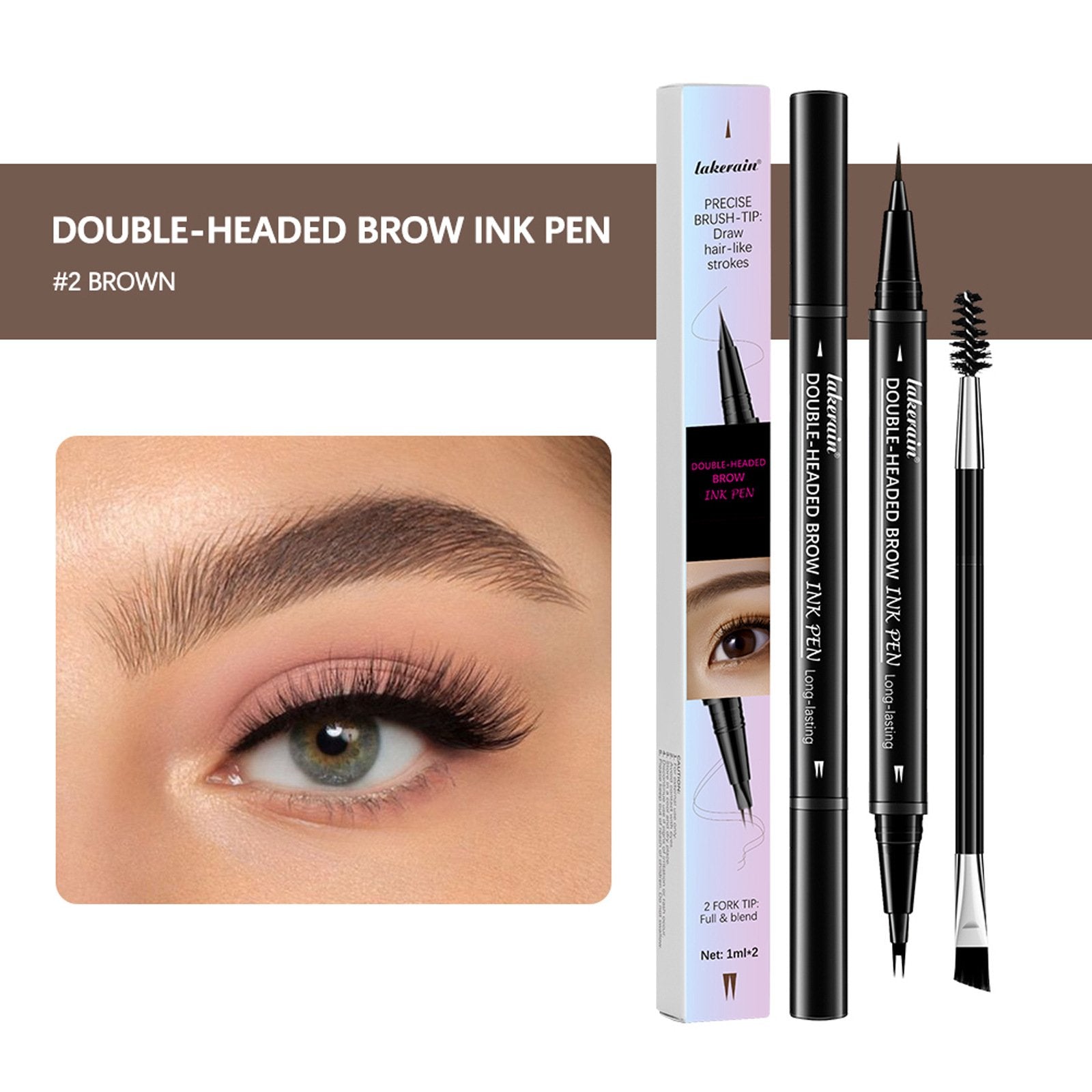 ๐BUY 1 GET 1 FREE ๐2-in-1 4D Eyebrow Pencil (Natural Brow Makeup and Eyelash Line)-10