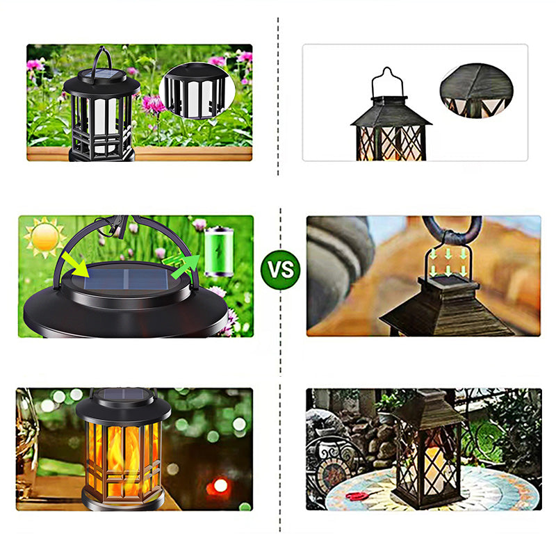 Waterproof Outdoor Solar Flame Lantern Light-2