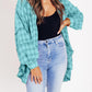 💖LAST DAY SALE 50% OFF🏆Women's Mineral Washed Button Down Plaid Shirt