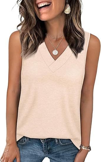 ✨Women's Sleeveless V-Neck Slimming Loose Fit Casual Tank Top-7