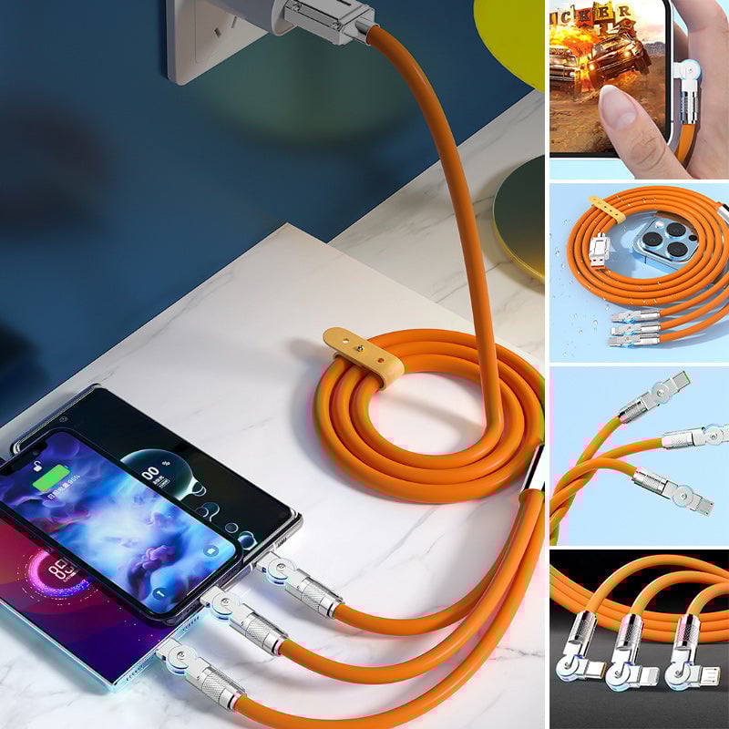 🔥120W 3 in 1 Rotating Elbow Fast Charging Data Cable⚡-8