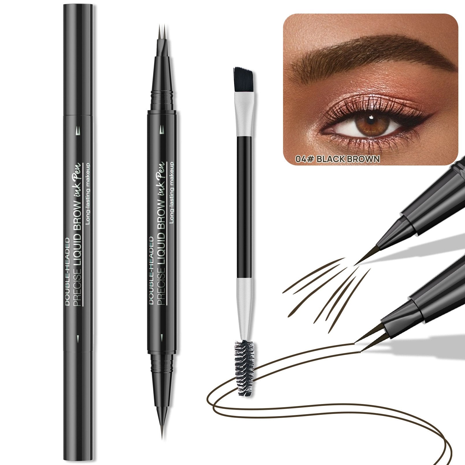 💖BUY 1 GET 1 FREE 💖2-in-1 4D Eyebrow Pencil (Natural Brow Makeup and Eyelash Line)-7