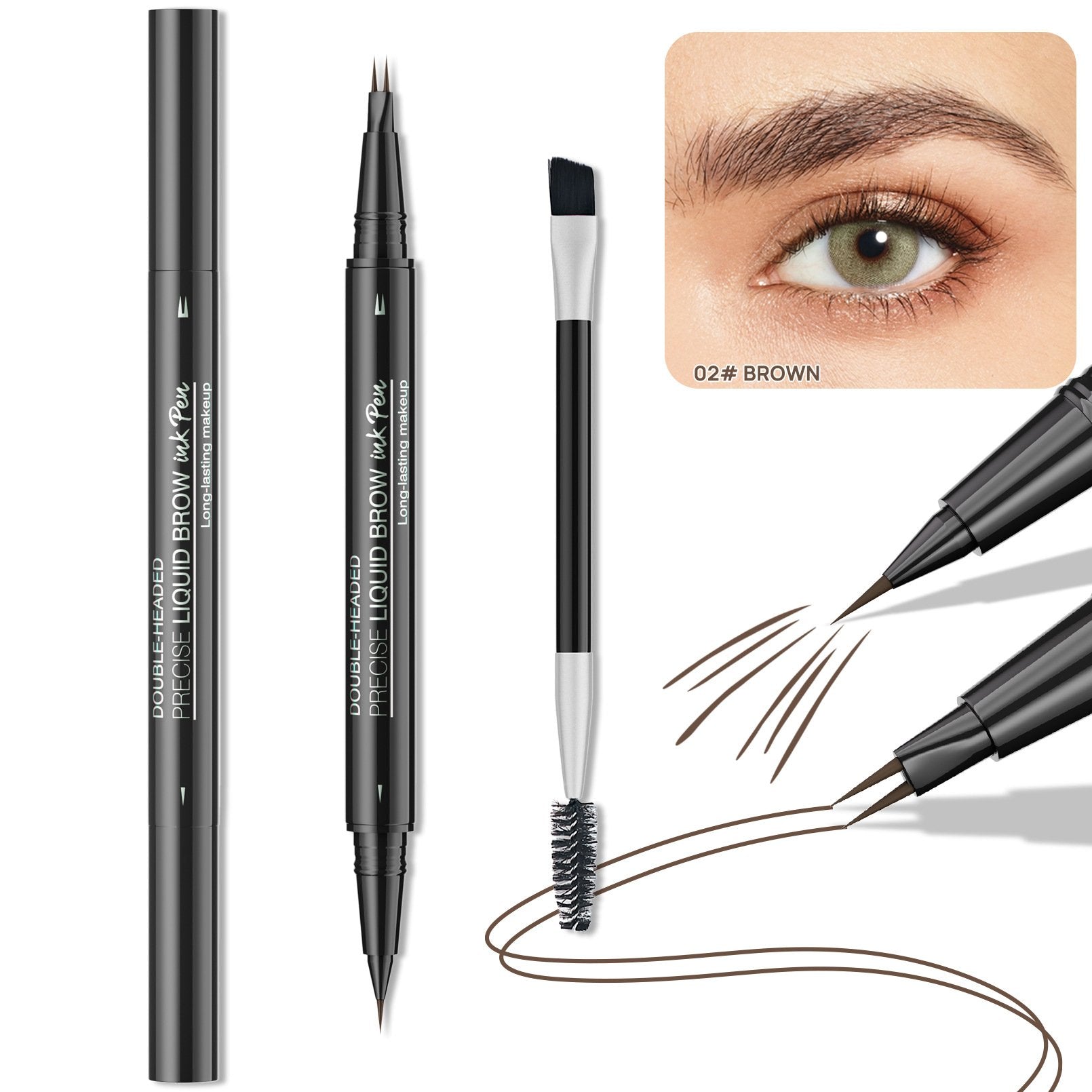 💖BUY 1 GET 1 FREE 💖2-in-1 4D Eyebrow Pencil (Natural Brow Makeup and Eyelash Line)-5