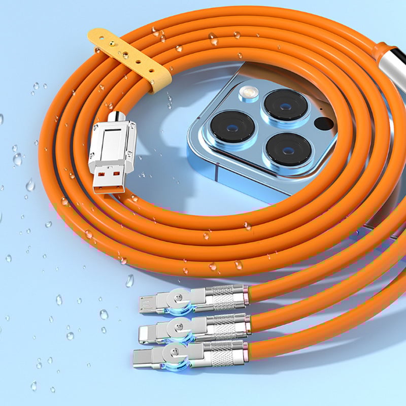🔥120W 3 in 1 Rotating Elbow Fast Charging Data Cable⚡-3