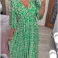 🔥Hot Sale - 49% OFF🔥Bohemian casual print V-neck waist wrap long dress-4