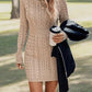 ⏰💃Last Day 50% OFF❄️🖤Women's Winter Plain Round Neck Cable Knit Bodycon Sweater Dress