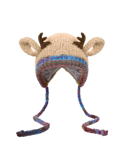 🎁Top Choice for Christmas Gifts! 🦌 Creative Antler Hat & Bag 2-in-1 – Practical and Adorable 🎄