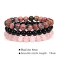 🎁Triple Crystal Bracelet Set – 8mm Tiger’s Eye, Obsidian, Amethyst, Apatite, Rose Quartz & Hematite