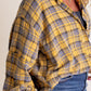 💖LAST DAY SALE 50% OFF🏆Women's Mineral Washed Button Down Plaid Shirt