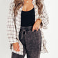 💖LAST DAY SALE 50% OFF🏆Women's Mineral Washed Button Down Plaid Shirt