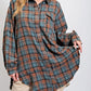 💖LAST DAY SALE 50% OFF🏆Women's Mineral Washed Button Down Plaid Shirt