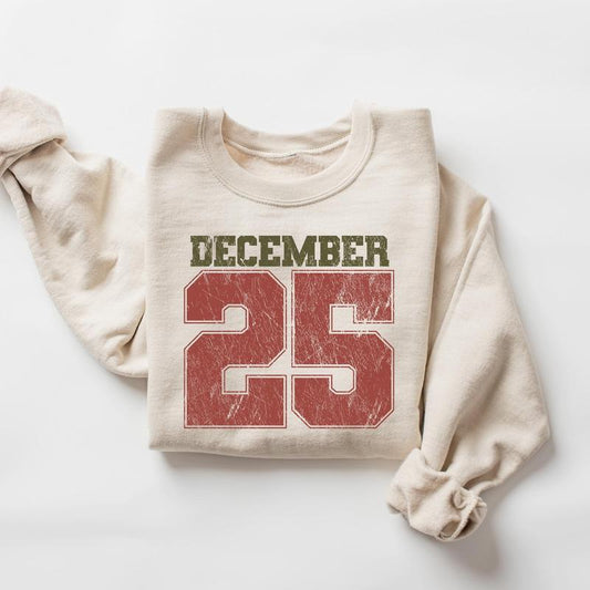 🎄Christmas Sale 70% OFF!!🎁December 25 Retro Christmas Unisex Crewneck Sweatshirt