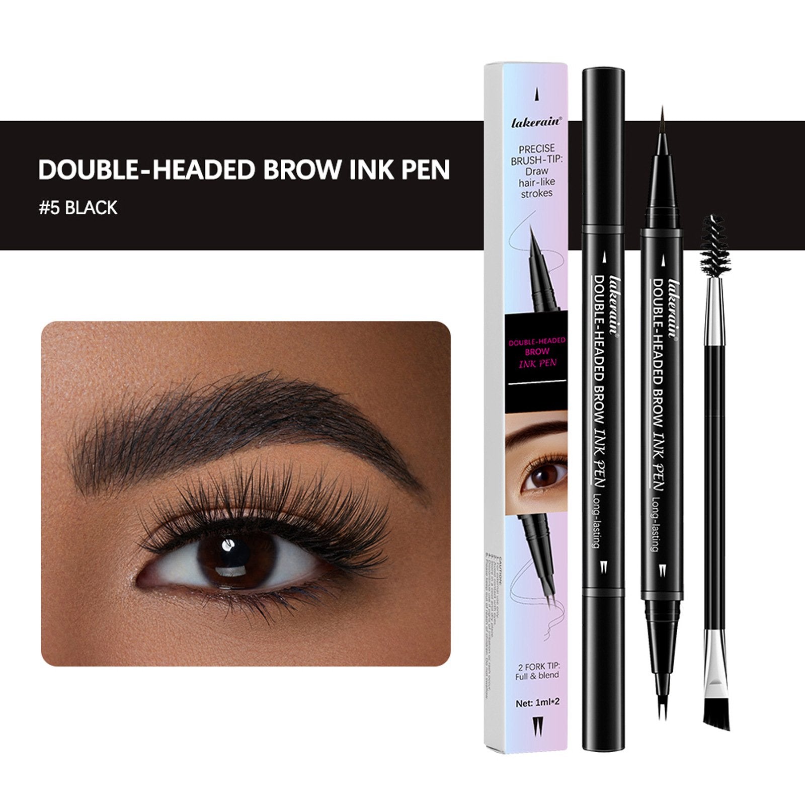 💖BUY 1 GET 1 FREE 💖2-in-1 4D Eyebrow Pencil (Natural Brow Makeup and Eyelash Line)-13