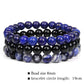 🎁Triple Crystal Bracelet Set – 8mm Tiger’s Eye, Obsidian, Amethyst, Apatite, Rose Quartz & Hematite