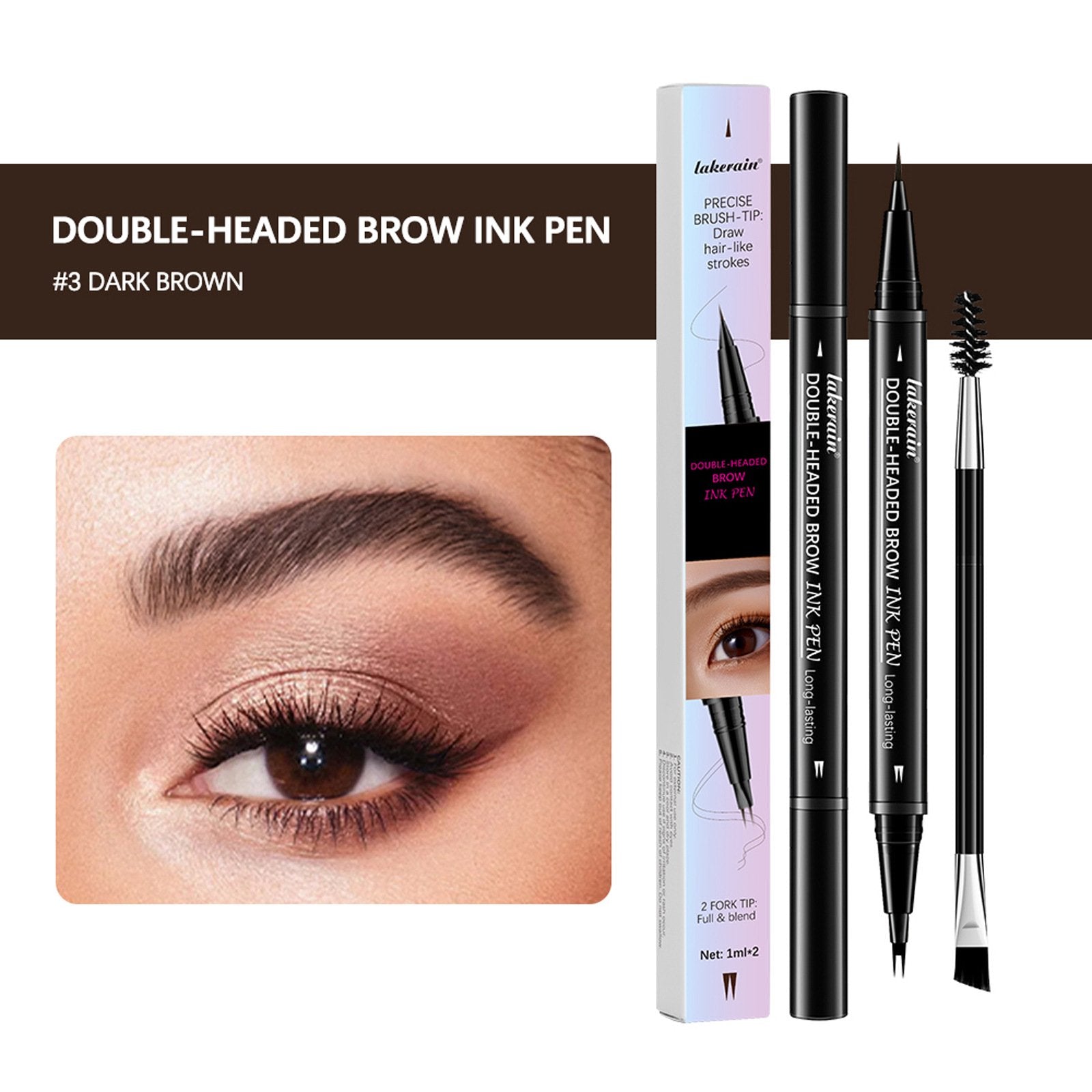 💖BUY 1 GET 1 FREE 💖2-in-1 4D Eyebrow Pencil (Natural Brow Makeup and Eyelash Line)-11