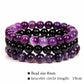 🎁Triple Crystal Bracelet Set – 8mm Tiger’s Eye, Obsidian, Amethyst, Apatite, Rose Quartz & Hematite