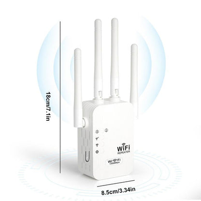 🔥2025 HOT SALE  🎁1200Mbps Dual Band (5GHz/2.4GHz) WiFi Extender Covers 10,000 sq. ft & 50 Devices
