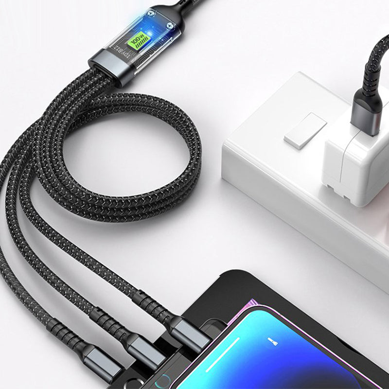 💥Limited time 49% off🔥⚡Transparent Luminous 3-in-1 Super Fast Charging Cable.-4