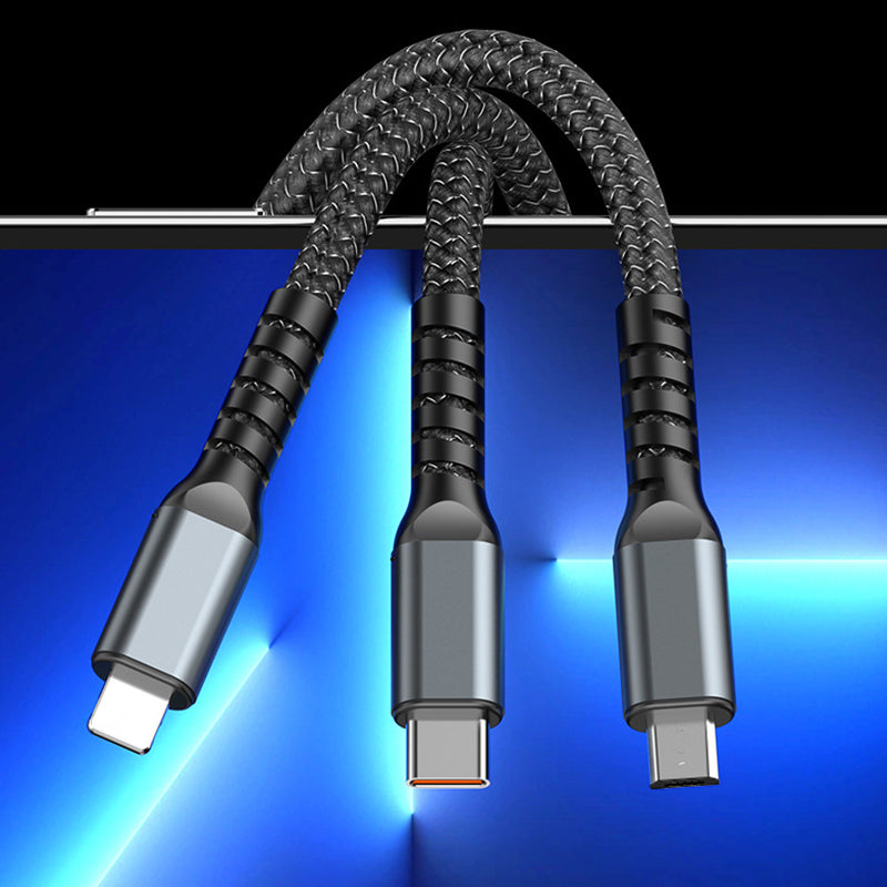 💥Limited time 49% off🔥⚡Transparent Luminous 3-in-1 Super Fast Charging Cable💥-7