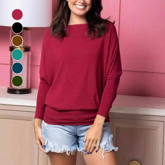 🍂Autumn Sale 50% OFF -👚"Dreamy Knit" Boatneck Dolman Top