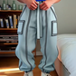 Men's Contrast Stitching Trousers-4