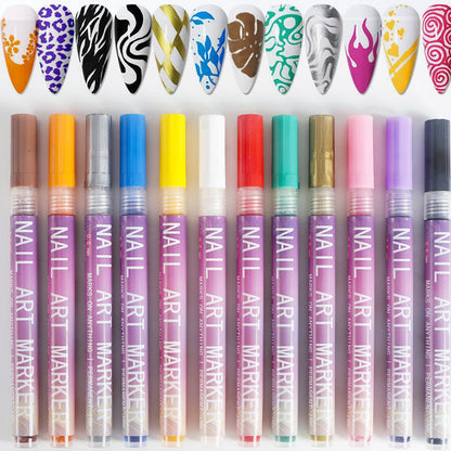 👉🎁Hot Sale 50% OFF⏳12 Colors Nail Art Pens Set
