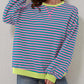 🏆️2025  HOT SALE🔥Women's Oversized Striped Long Sleeve Pullover