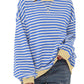 🏆️2025  HOT SALE🔥Women's Oversized Striped Long Sleeve Pullover