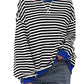 🏆️2025  HOT SALE🔥Women's Oversized Striped Long Sleeve Pullover