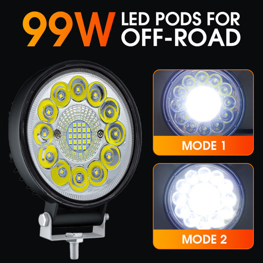 💥LAST DAY BUY 2 GET 1 FREE!!! 🎉 4-inch 99W LED Pod for Off-Road – Bright, Durable & Waterproof ⚡🚙