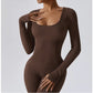 🎄Hot Sale 49% OFF - Shapewear Seamless Thumb Hole Long Sleeve Jumpsuit
