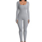 🎄Hot Sale 49% OFF - Shapewear Seamless Thumb Hole Long Sleeve Jumpsuit